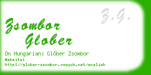 zsombor glober business card